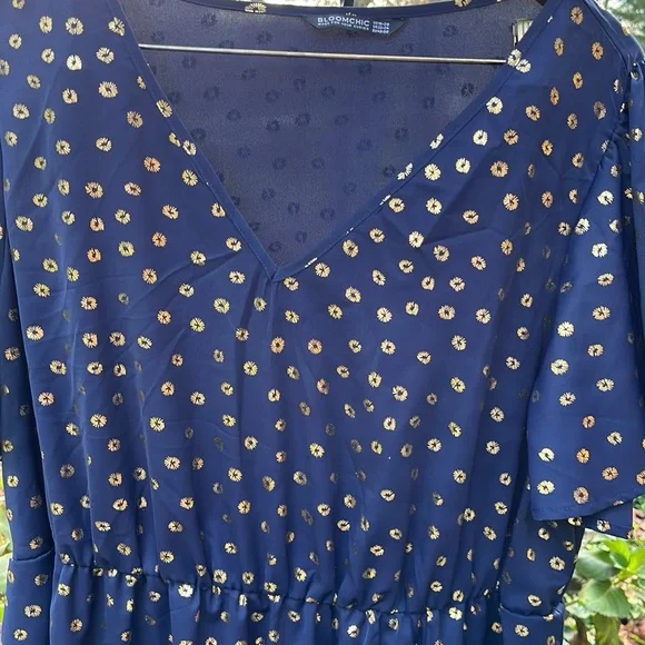 BloomChic | Dresses | Womens Bloomchic Dress 82 Nwot Deep Purple With Gold  | Poshmark